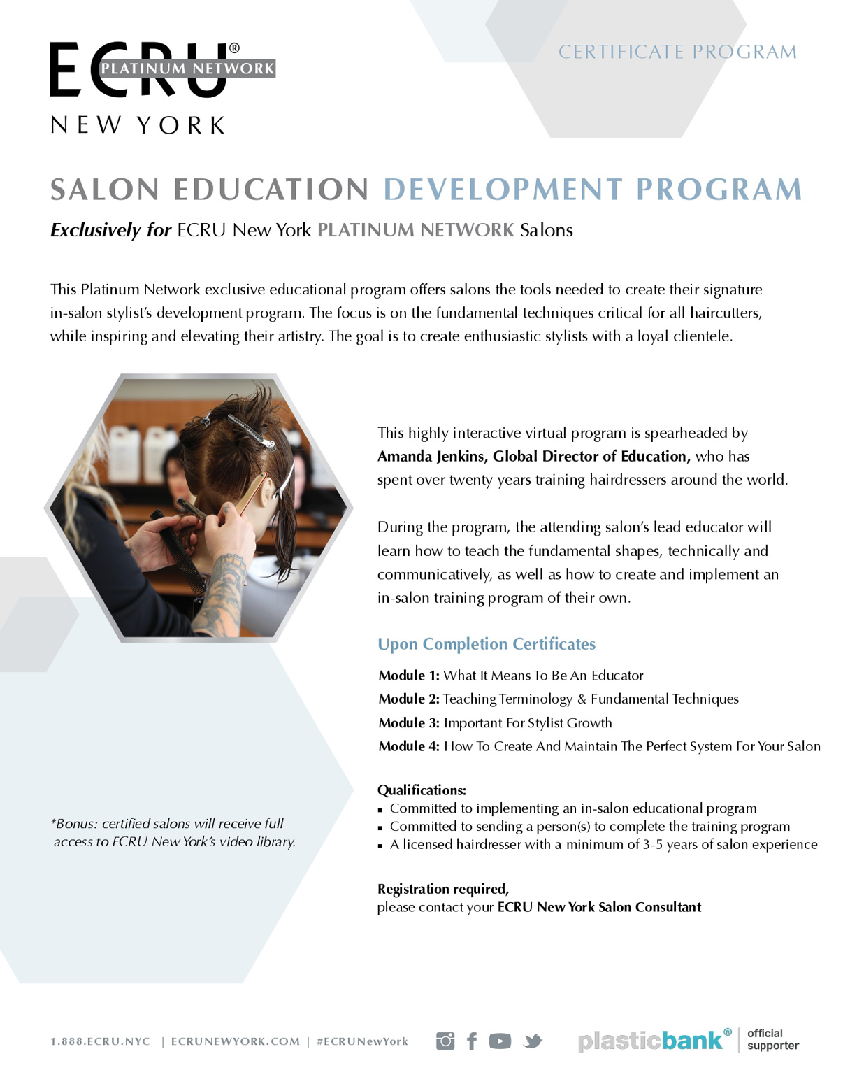 Certificate of Salon Education Development Program