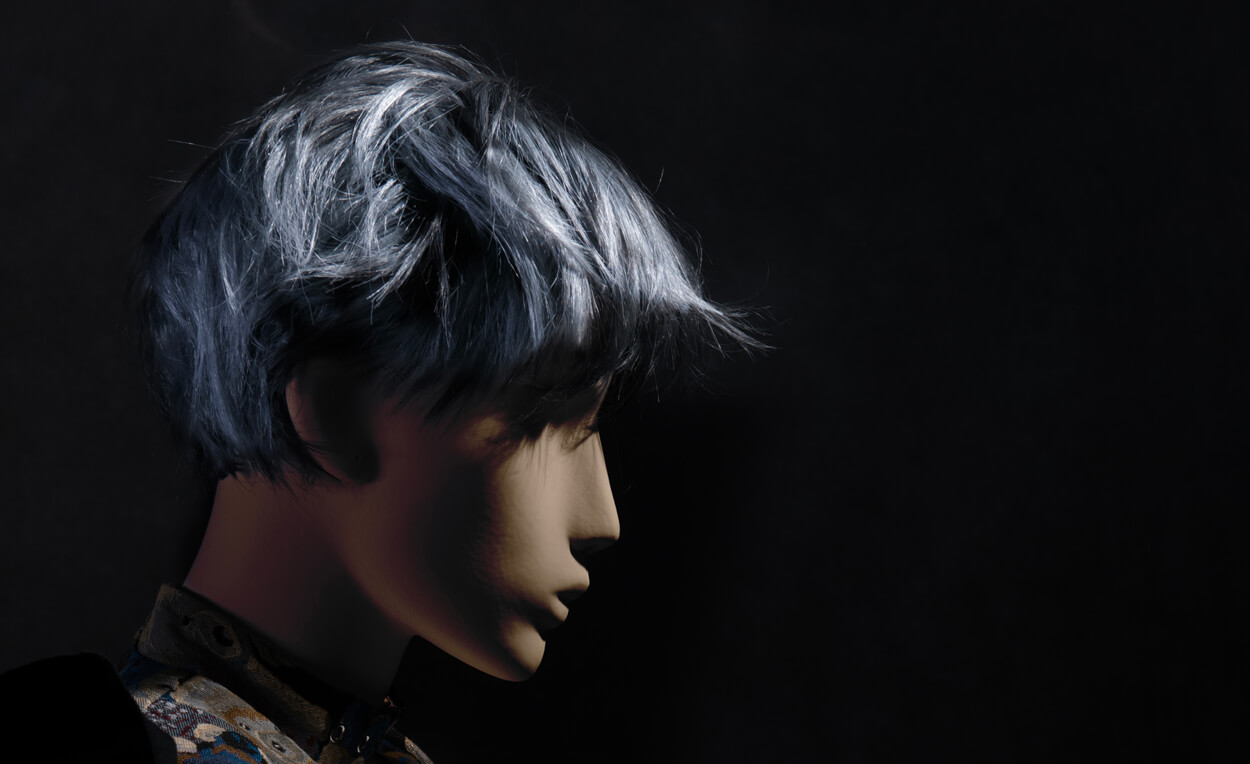 Closeup of mannequin head